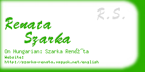 renata szarka business card